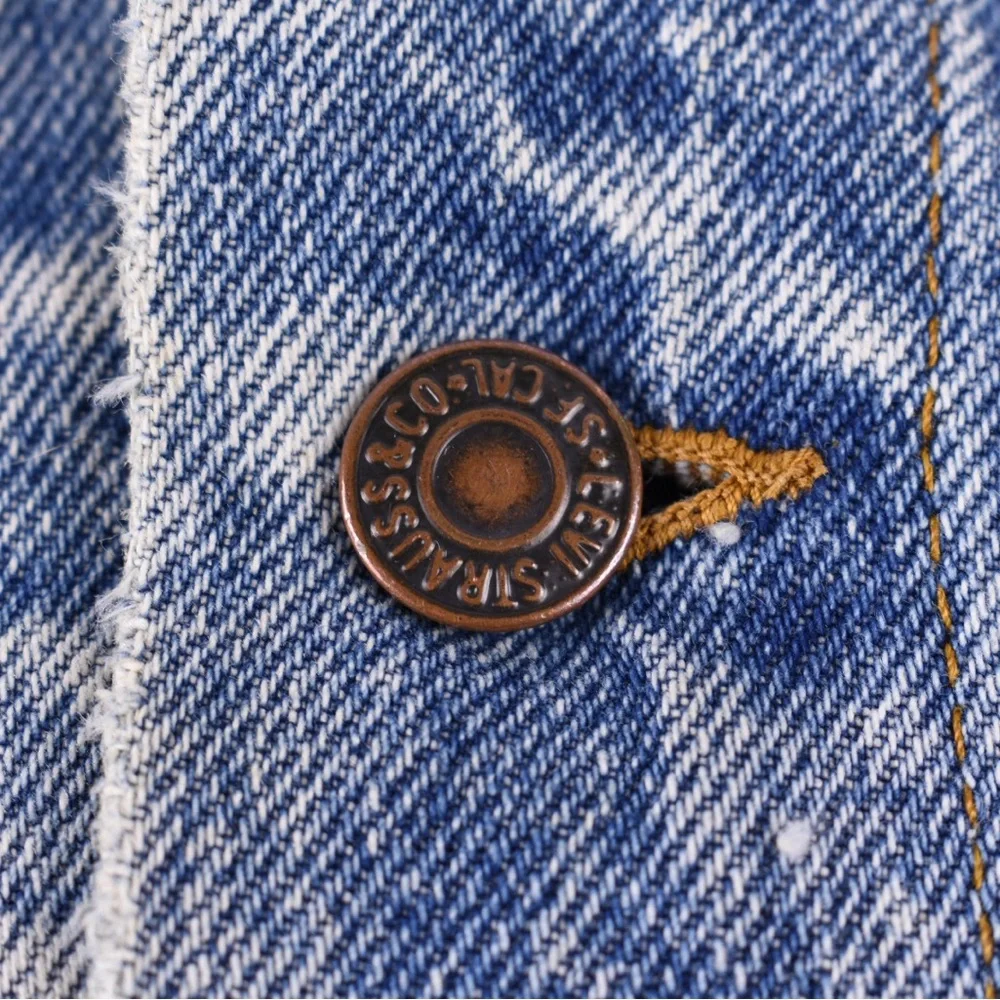 Vintage Levi’s Acid Wash Denim Trucker Jacket Made in USA L - Picture 8 of 14